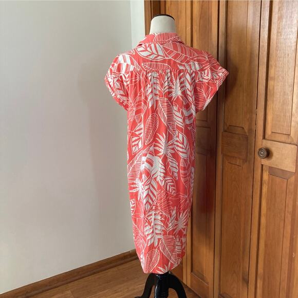Old Navy Tropical Print Linen Blend Shift Dress, Size L - Picture 3 of 5